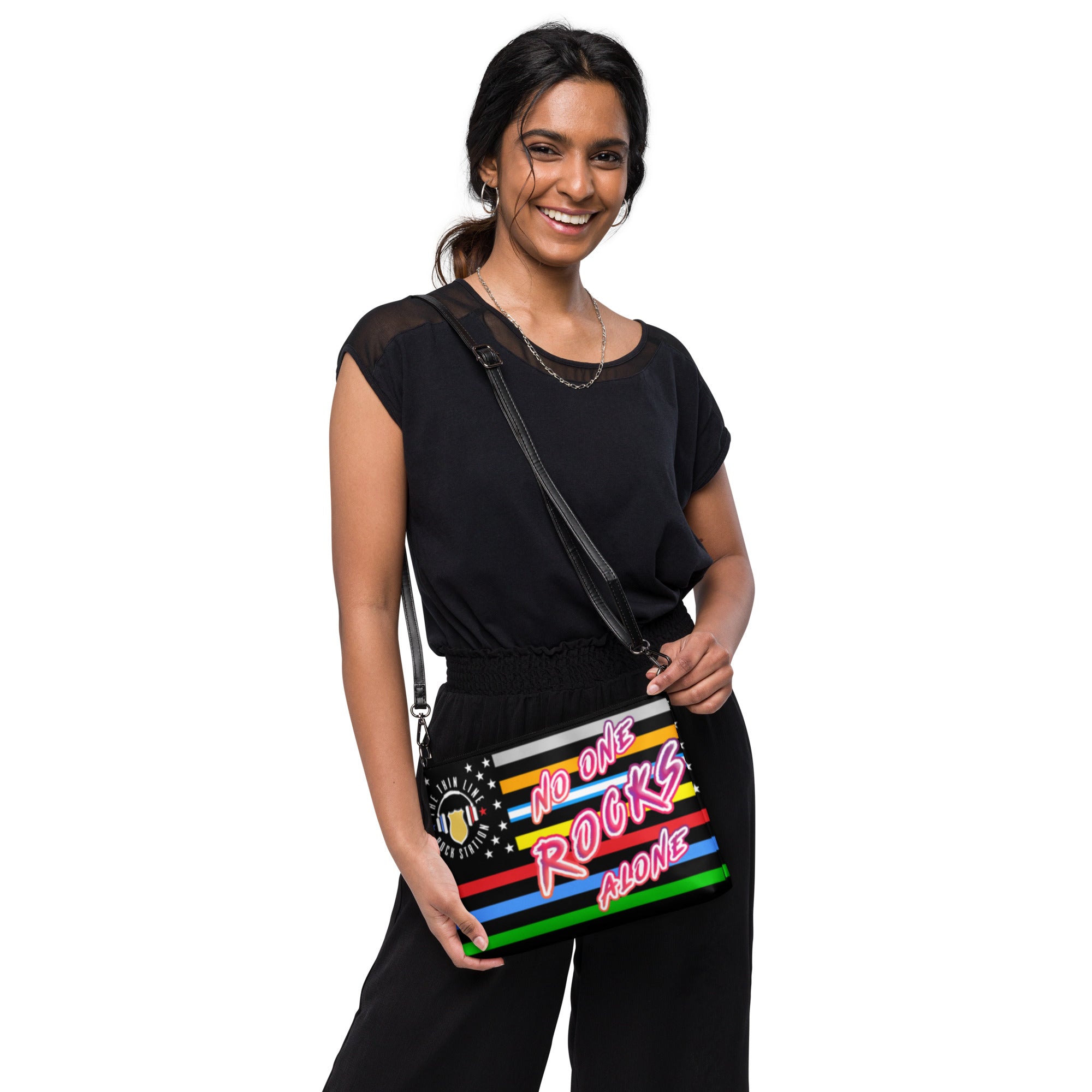 No One Rocks Alone' Crossbody Bag – Thin Line Rock Shop